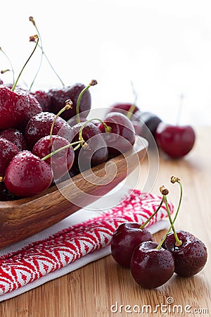 Wet Cherries Stock Photo