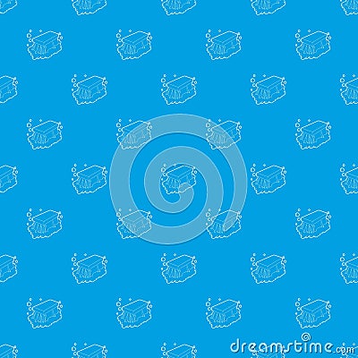 Wet cleaning pattern vector seamless blue Vector Illustration