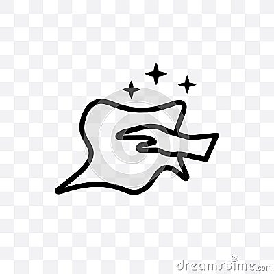 wet cleaning vector linear icon isolated on transparent background, wet cleaning transparency concept can be used for web and mobi Vector Illustration