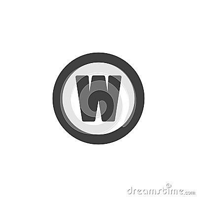Wet cleaning, wash machine signvector icon Vector Illustration