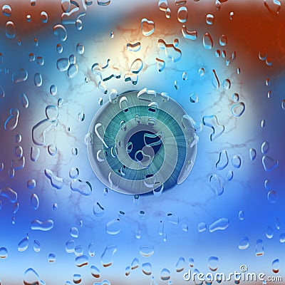 Wet eyeball Stock Photo