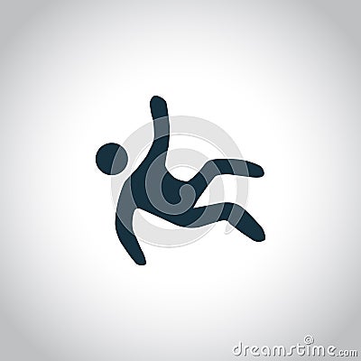 Wet Floor black icon Vector Illustration