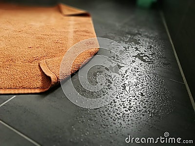 Wet floor Stock Photo