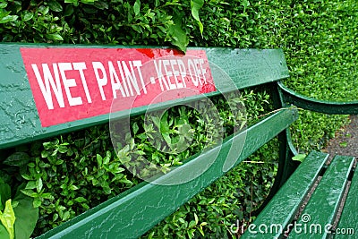 Wet Paint Stock Photo