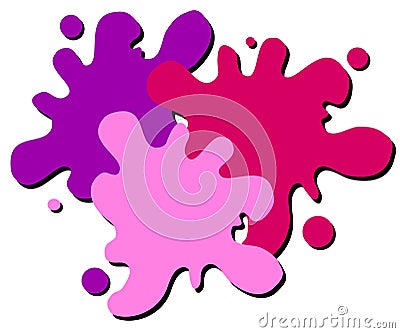 Wet Paint Splatter Web Logo Stock Photo