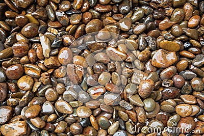 Wet stone gravel piled Stock Photo