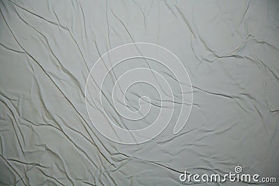 The wet texture of crumpled white paper or crumpled bed linen. Stock Photo