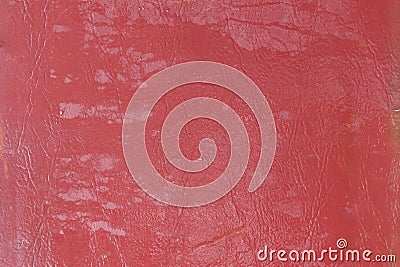 Wet water surface of red leather streaks background texture spots Stock Photo