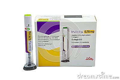 Dulaglutid Trulicity Disposable Insulin Pen Editorial Stock Photo