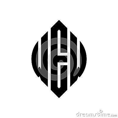 WEW circle letter logo design with circle and ellipse shape. WEW ellipse letters with typographic style. The three initials form a Vector Illustration