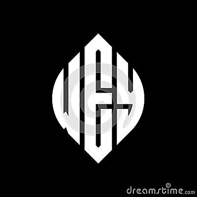 WEY circle letter logo design with circle and ellipse shape. WEY ellipse letters with typographic style. The three initials form a Vector Illustration