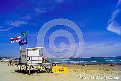 Weymouth beach life gaurds Editorial Stock Photo