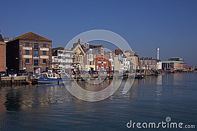 Historic Weymouth Harbour Dorset England Editorial Stock Photo
