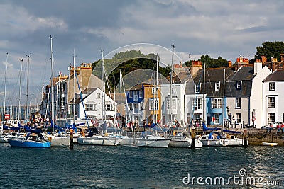 Weymouth harbour in Dorset. Editorial Stock Photo