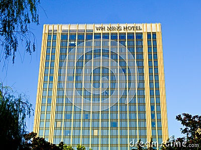 WH MING Hotel exterior in Shanghai Editorial Stock Photo