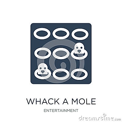 whack a mole icon in trendy design style. whack a mole icon isolated on white background. whack a mole vector icon simple and Vector Illustration