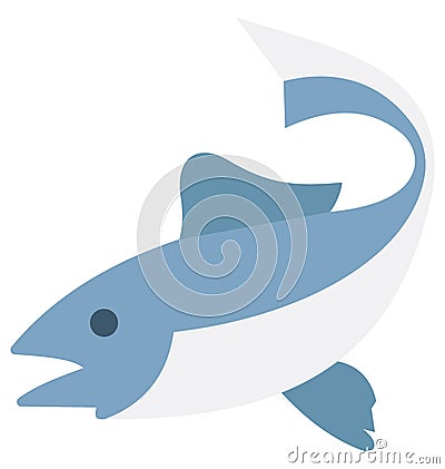 Whale Color Vector Icon which can easily modify or edit Vector Illustration
