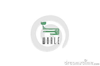Whale logo desingn solution Stock Photo