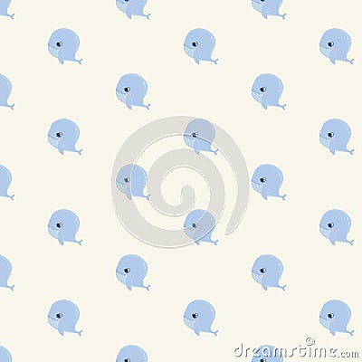 Whale pattern. Vector Illustration