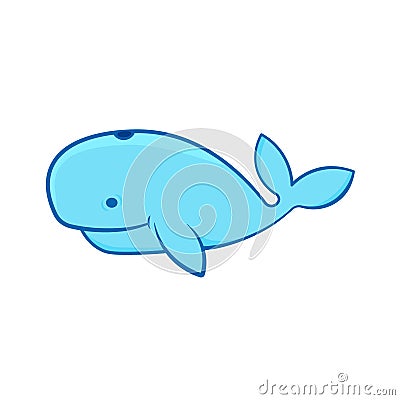 Whale simple icon Vector Illustration