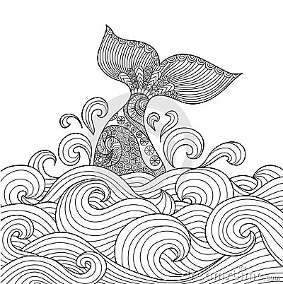 Image result for adult coloring whales