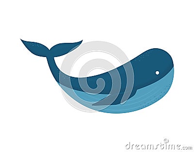 whale on a white background Vector Illustration