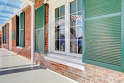 Whaley house museum exterior porch in San Diego. Stock Photo