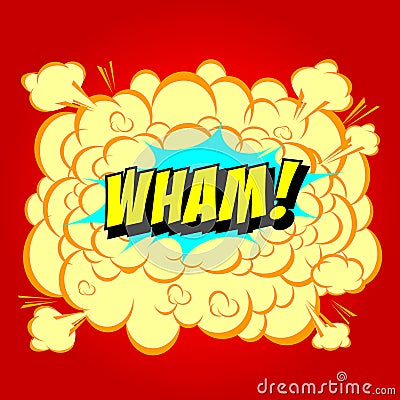 Wham! - Comic Speech Bubble, Cartoon. Vector Illustration