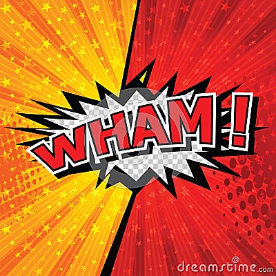 Wham! - Comic Speech Bubble, Cartoon. Vector Illustration