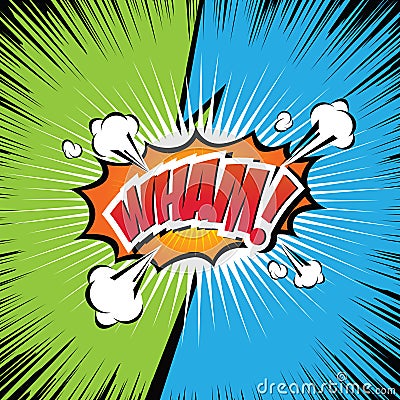 Wham! - Comic Speech Bubble, Cartoon. Vector Illustration