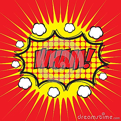 WHAM! comic word Vector Illustration