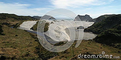 Wharariki beach Stock Photo