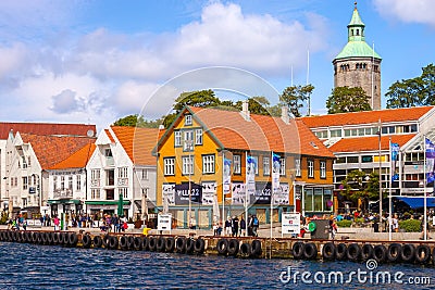 Wharf of Stavanger Editorial Stock Photo