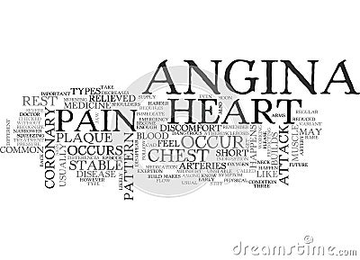What Is Angina Word Cloud Stock Photo
