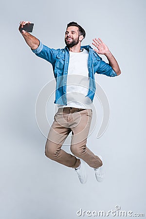 What a Charming Casual Guy Stock Photo