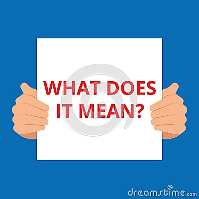 what does it mean question stencil print on the grunge white brick wall Cartoon Illustration