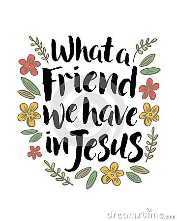 What a Friend We Have in Jesus Vector Illustration