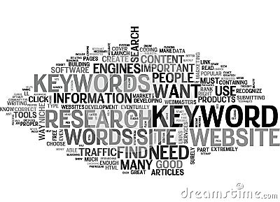 What Keywords Do I Need And How Do I Find Themword Cloud Stock Photo