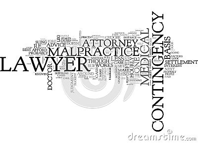 What Kind Of Lawyer To Hire In A Case Of Medical Malpractice Word Cloud Stock Photo