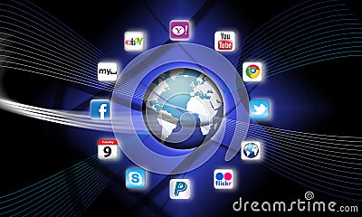 What's apps are on your mobile network today? Editorial Stock Photo