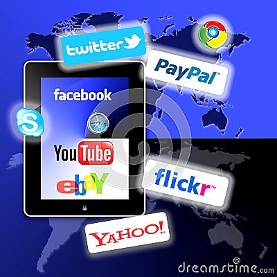 What's apps are on your Social Network Editorial Stock Photo