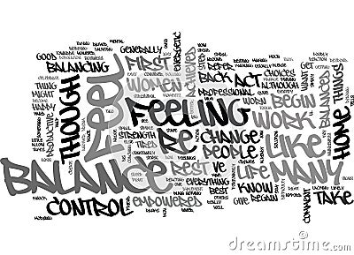 What Are The Signs Of A Life Out Of Balance Word Cloud Stock Photo