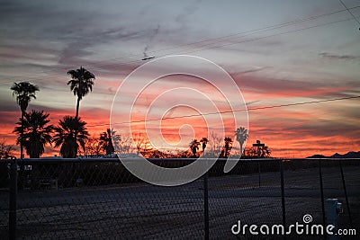 A beautiful sunset in Salome Stock Photo