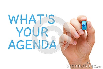 What is Your Agenda Stock Photo