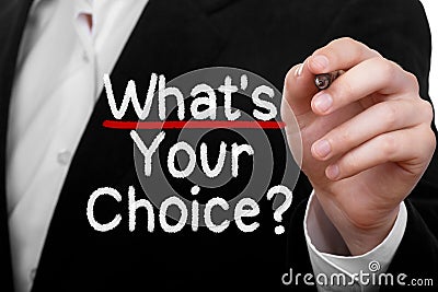 What Is Your Choice Stock Photo