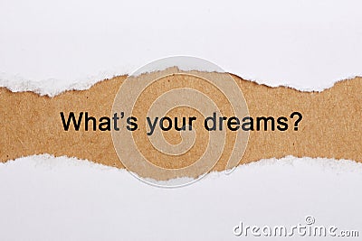 What is your dreams Stock Photo