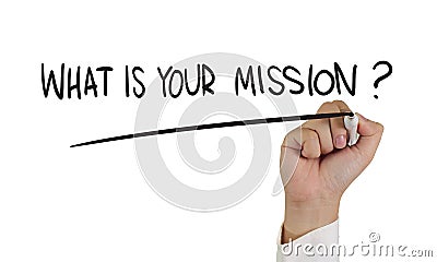 What is Your Mission ? Stock Photo