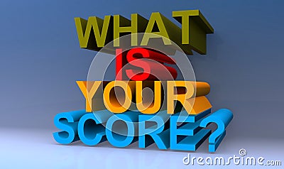 What is your score on blue Stock Photo