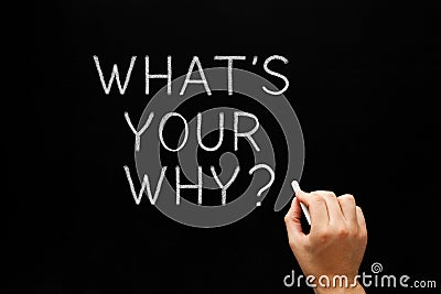 What Is Your Why Handwritten Question Stock Photo