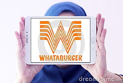 Whataburger restaurant chain logo Editorial Stock Photo